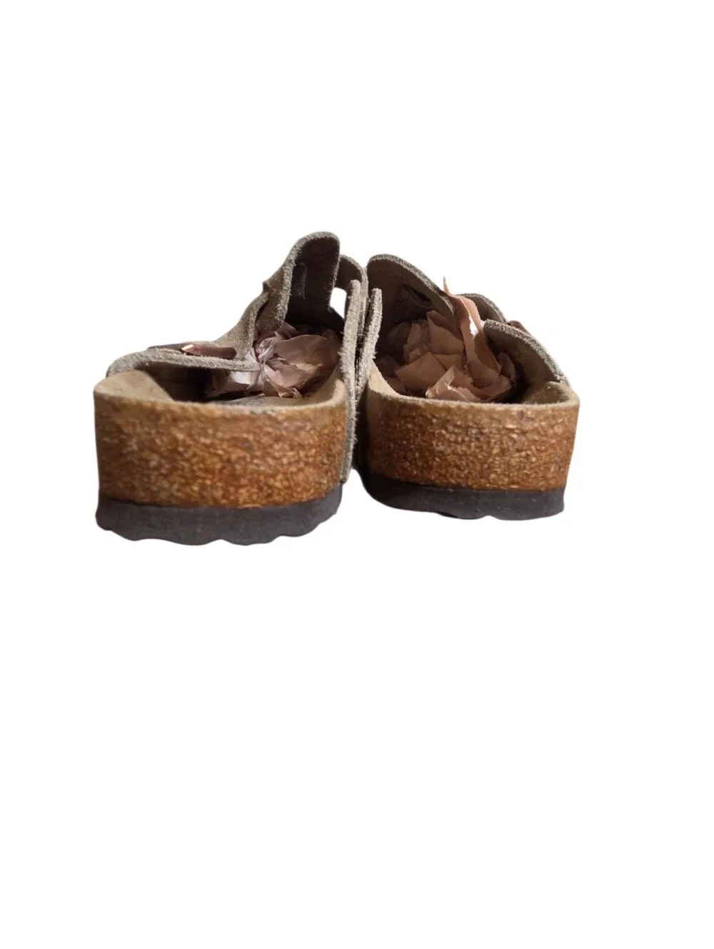 Birkenstock Boston Suede Taupe Clogs 39 Women 8 Men 6 - Picture 4 of 8